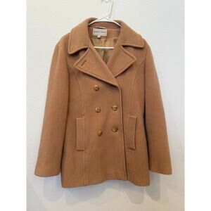 Vintage‎ Charles Klein Wool Pea Coat Camel Tan 6